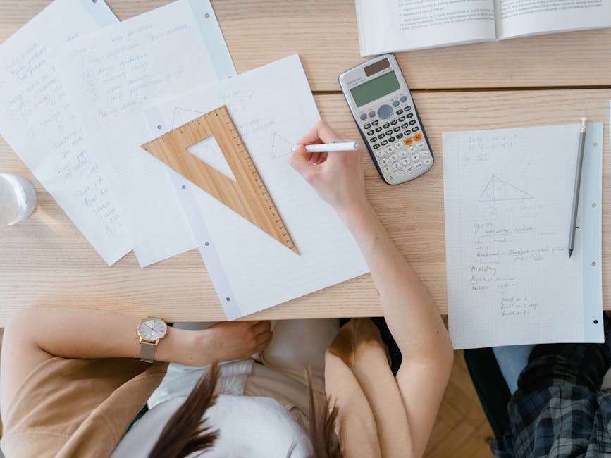 Student studying mathematics